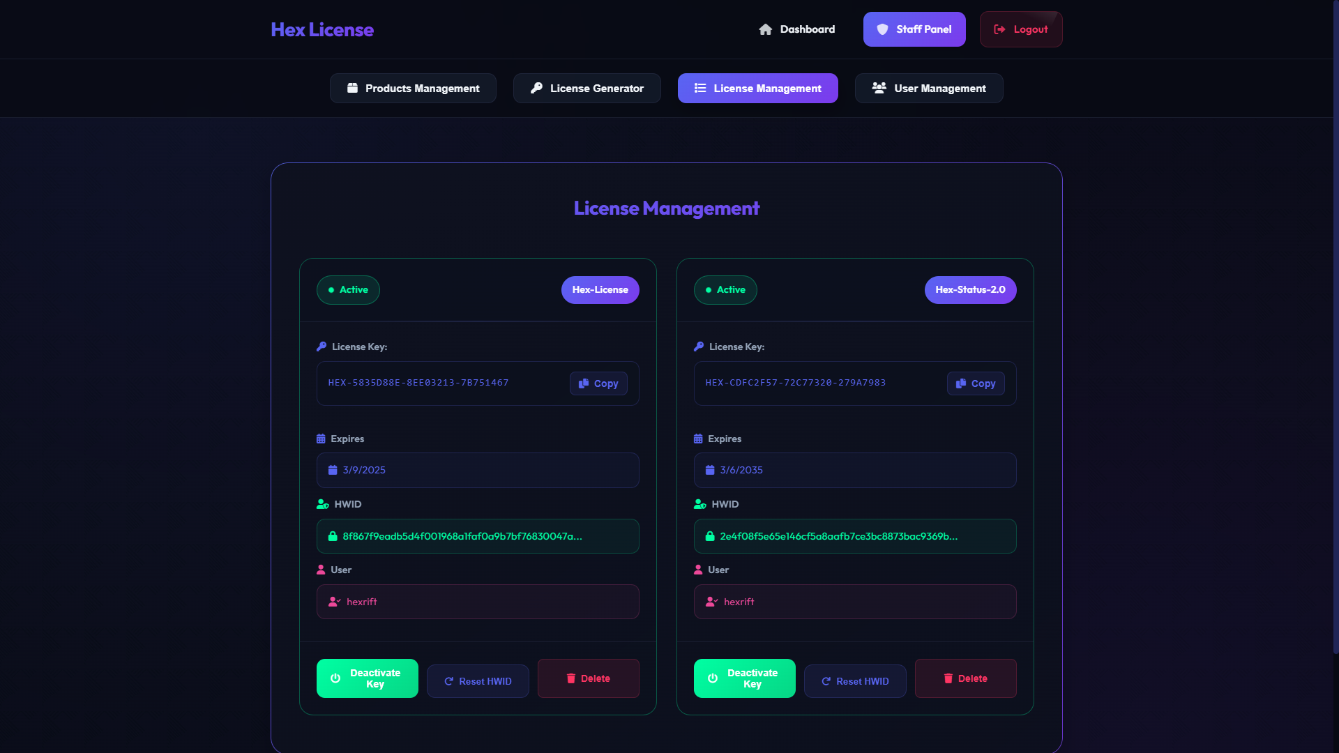 Hex License